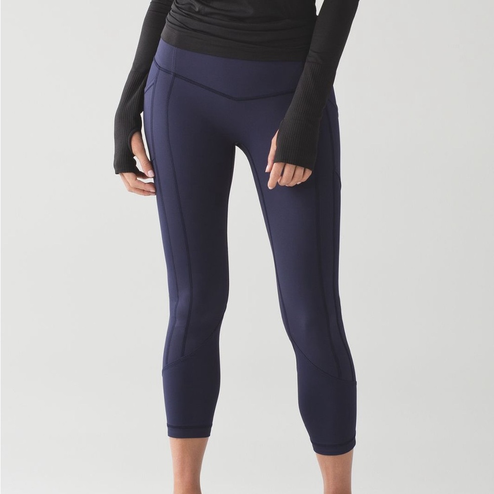 LIKE NEW -Lululemon All The Right Places Crop II Deep Indigo